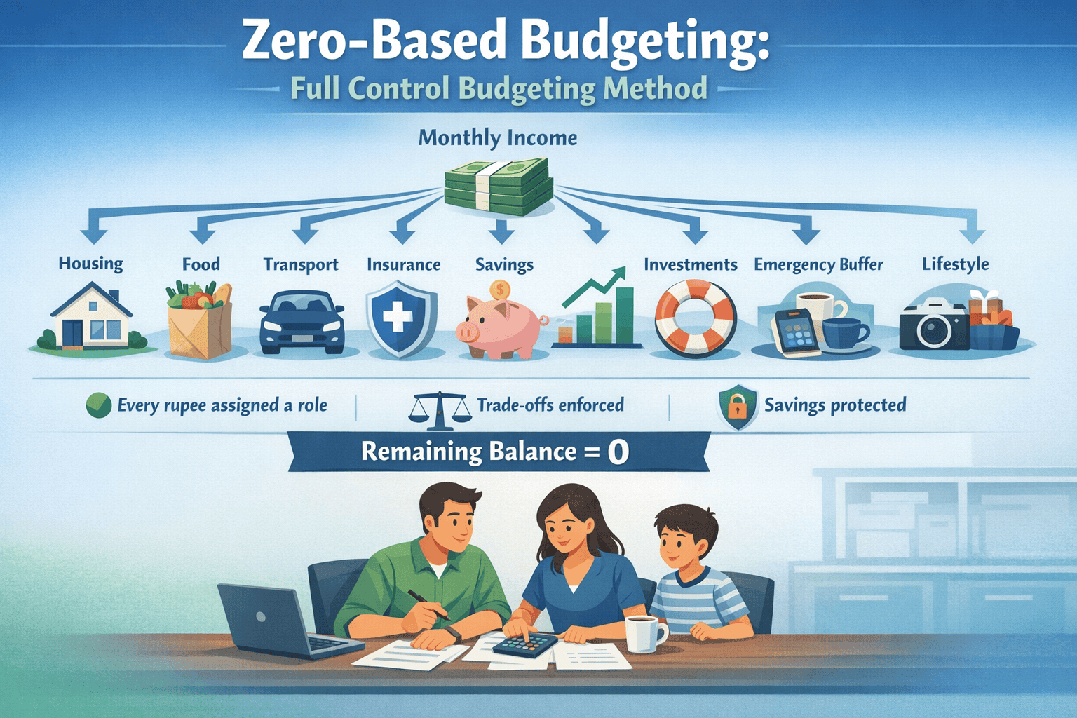 Zero based budgeting infographics