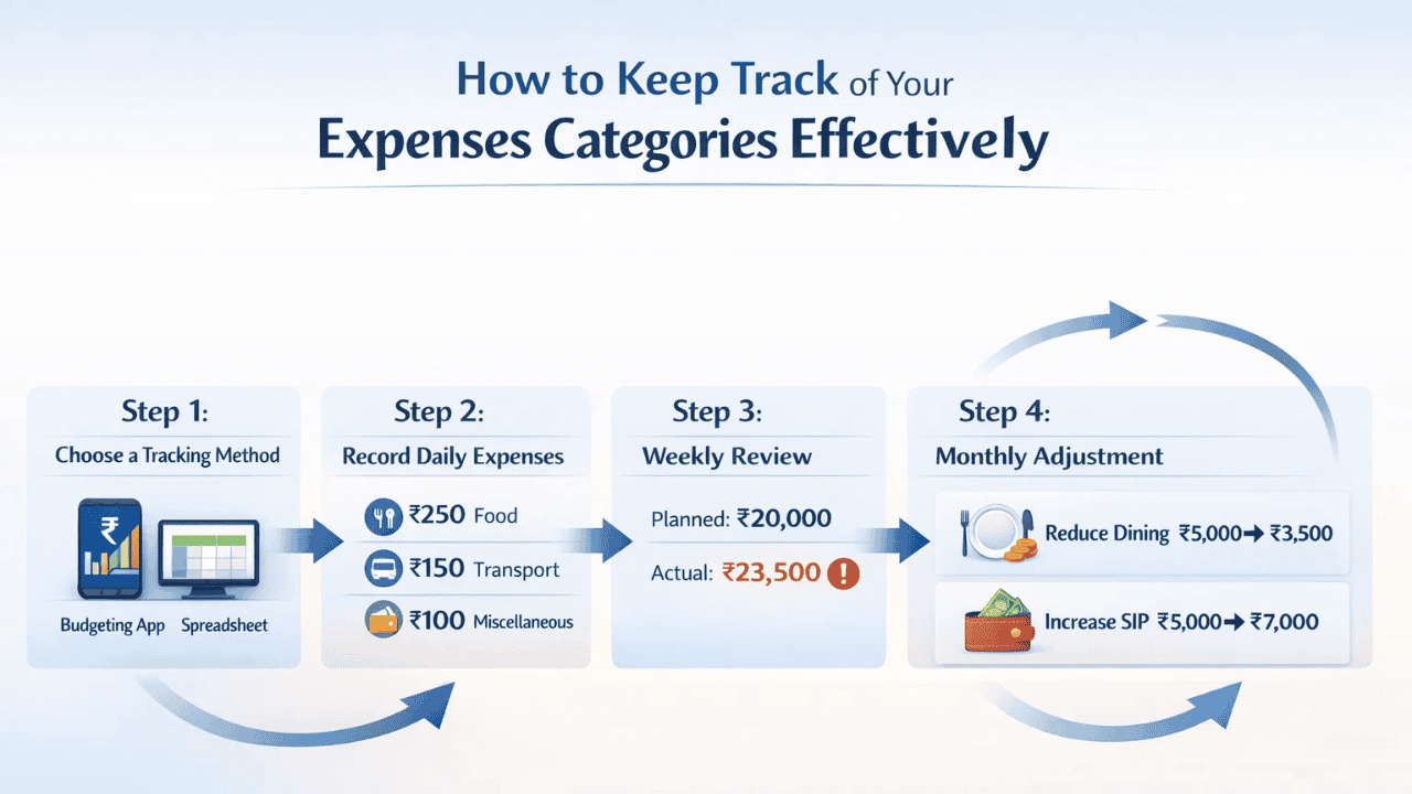 track your expense categories infographic
