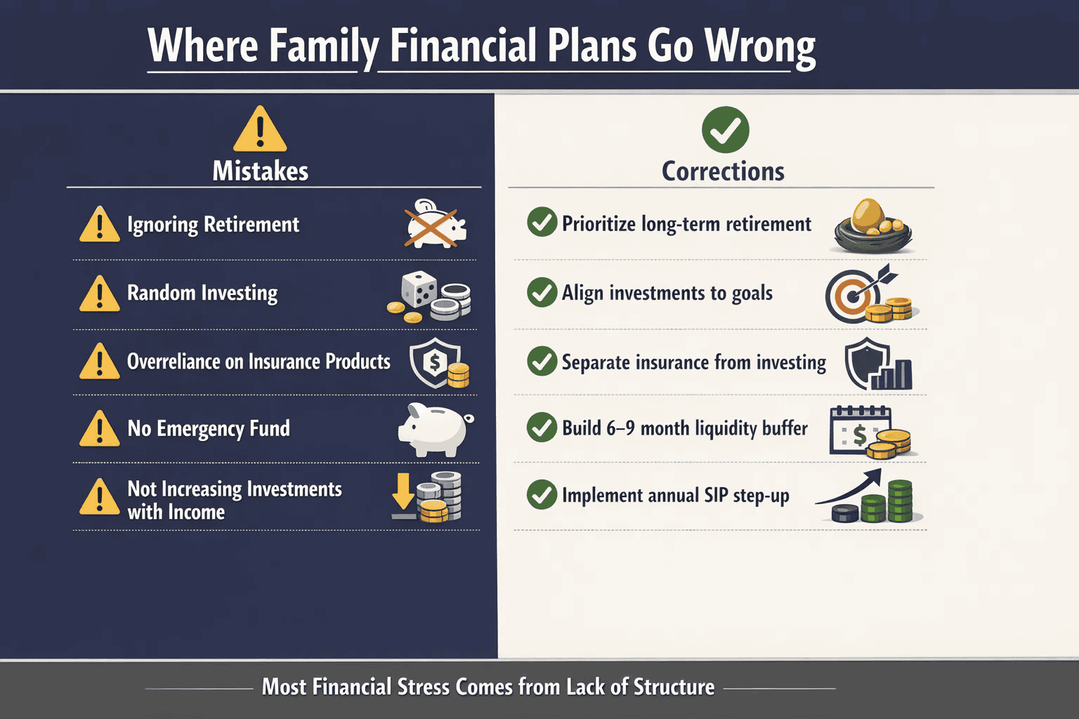 where family financial planning goes wrong infographic
