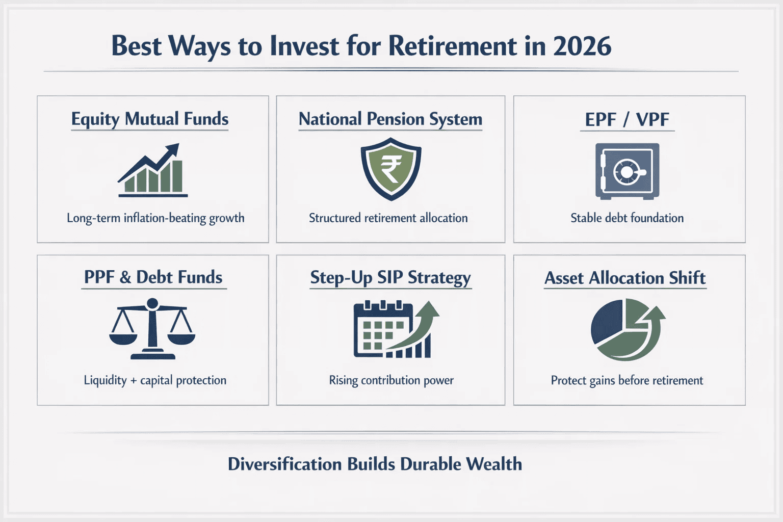 best ways to invest for retirement infographic